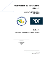 Introduction To Computing (EL116) : Laboratory Manual Fall 2019