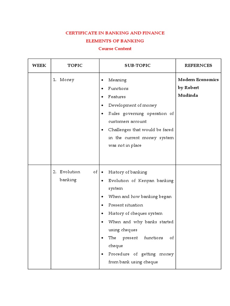 Elements of Banking Overview | PDF | Transaction Account | Money