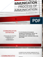 Process of Communication: by Joshua D. Abac