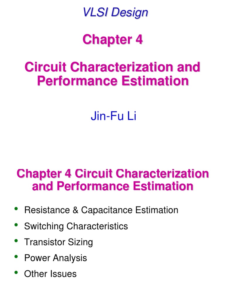 VLSI Circuit Characterization Guide | PDF | Capacitor | Cmos