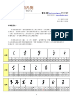 標準草書部首凡例