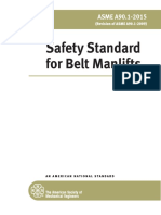 Safety Standard For Belt Manlifts: ASME A90.1-2015