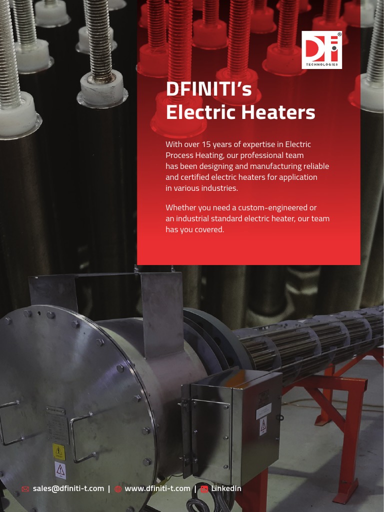 DFINITI Electric Heaters Overview | PDF | Water Heating | Cryogenics