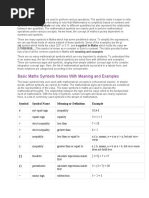 Mathematical Symbols 1