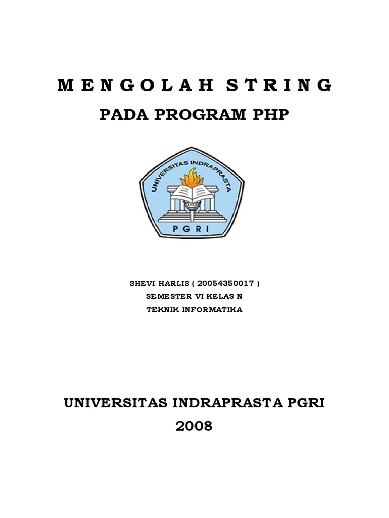 Mengolah String di PHP | PDF | Komputer