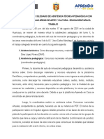 ACTA DE TRABAJO COLEGIADO DE LAS ÁREAS DE ARTE Y CULTURA - EPT SEMANA 25