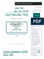 INSTALAÇÃO DO SAP Etapas De Instalação Do SAP GUI [Versão 750]