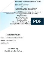 Submitted By: "Study On FMCG & Tea Industry"