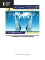 The Influence of Organizational Structure On Implementation of Strategy Among Vocational Training Centres in Bungoma County, Kenya