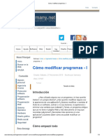 Cómo Modificar Programas - I