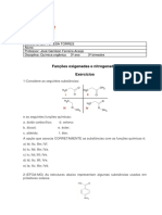 Exercícios - Funções Orgânicas