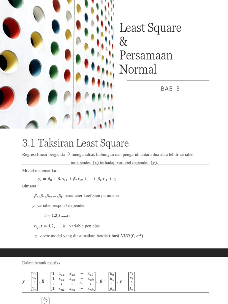 Least Square & Pers Normal (Bab3) | PDF