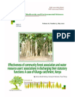 Effectiveness of Community Forest Association and Water Resource Users' Associations in Discharging Their Statutory Functions: A Case of Kilungu Catchment, Kenya - JBES - INNSPUB