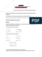 Dominio y Rango de Funciones - Calculo Diferencial