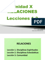 Unidad X Relaciones Lecciones 1-3: Maestra Gabriela Tijerina-Pike, PH.D