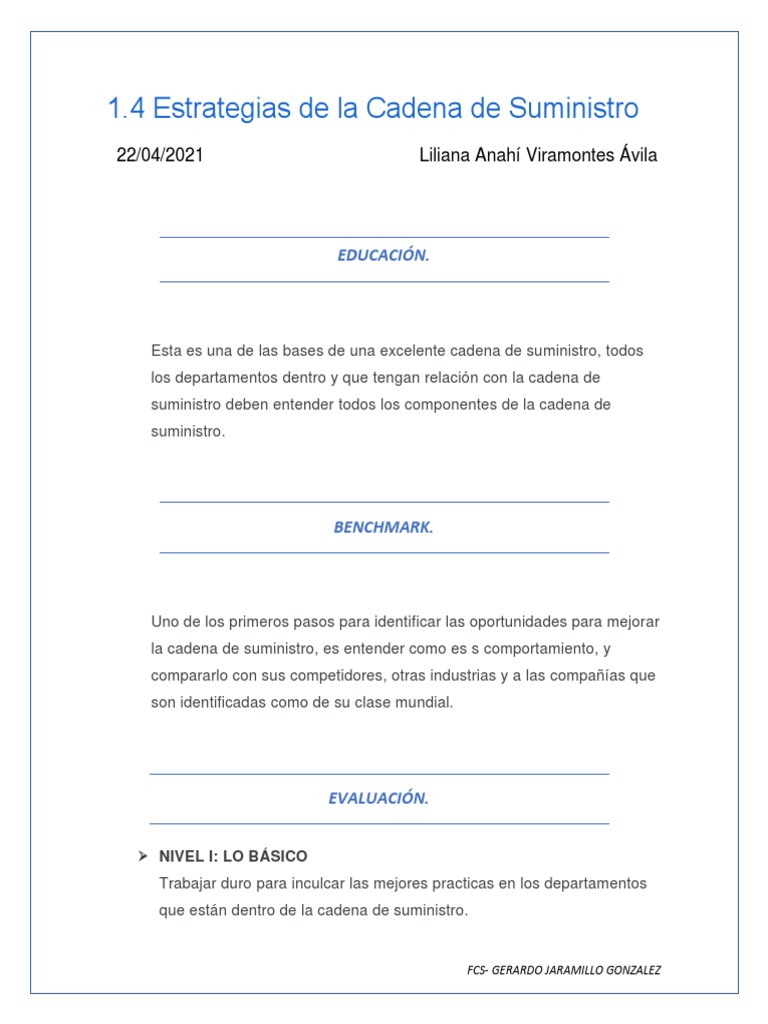 1.4 Estrategias de La Cadena de Suministro.2 | PDF | Business | Economias
