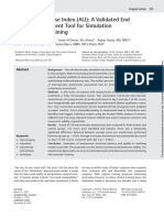 Anastomosis Lapse Index (ALI) : A Validated End Product Assessment Tool For Simulation Microsurgery Training