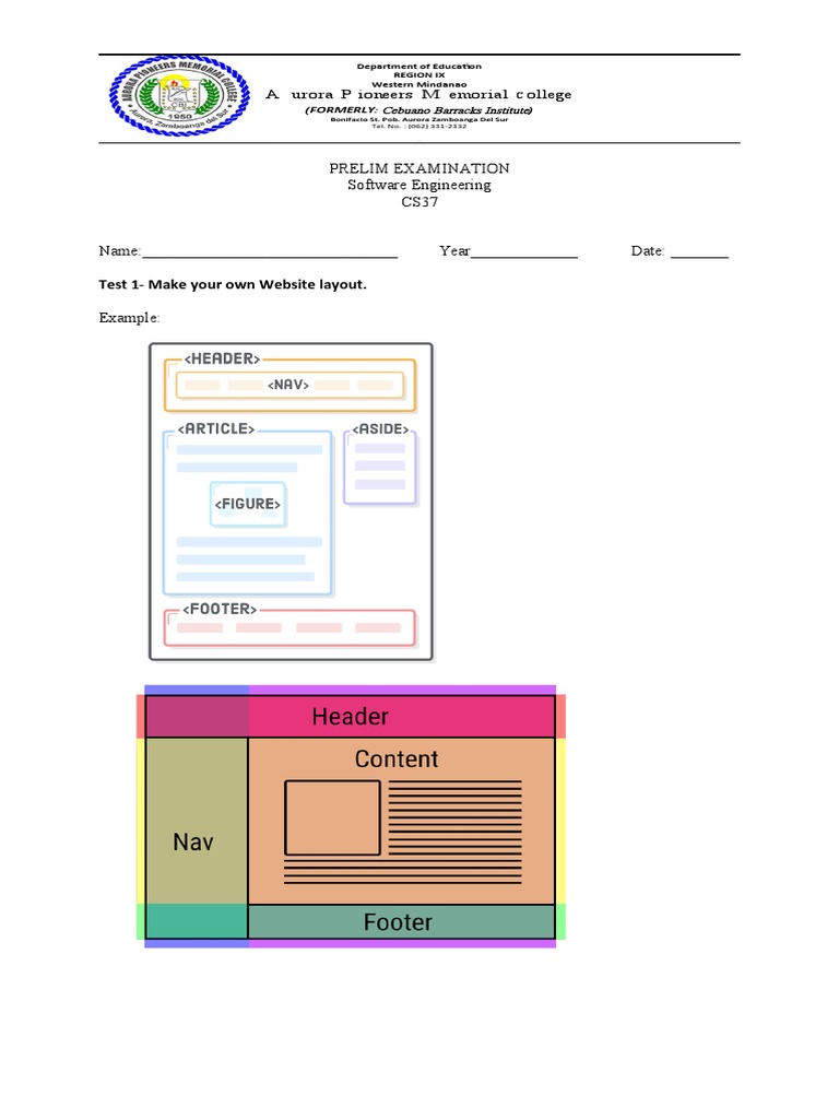 CS37 Software Engineering Exam Layout | PDF