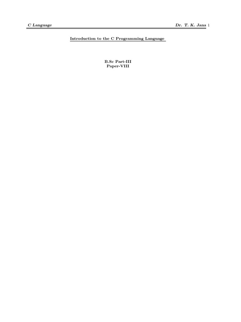 Introduction To C Programming | PDF | Data Type | Control Flow