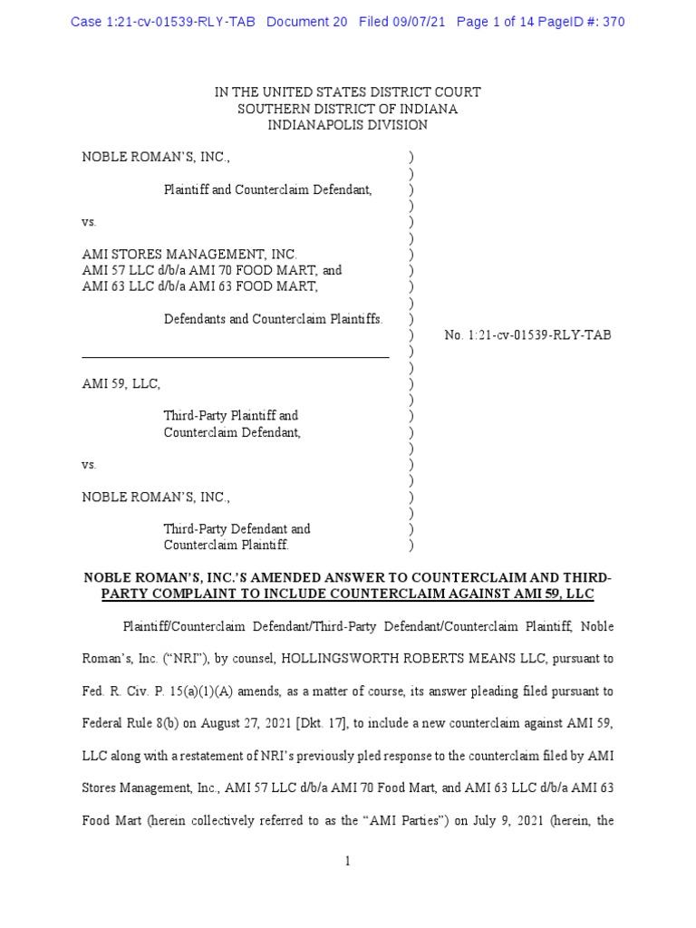 Answer To Counterclaim | PDF | Trademark | Complaint