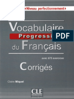 4 Vocabulaire Progressif Du Francais Avec 675 Exercises Corrigés - Niveau Perfectionnement