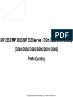 MP 2555/Mp 3055/Mp 3555series / DSM 2625/2630/2635Sp (D284/D285/D286/D290/D291/D292) Parts Catalog