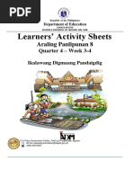 Learners' Activity Sheets: Araling Panlipunan 8