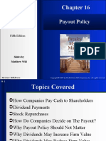 Payout Policy: Fundamentals of Corporate Finance