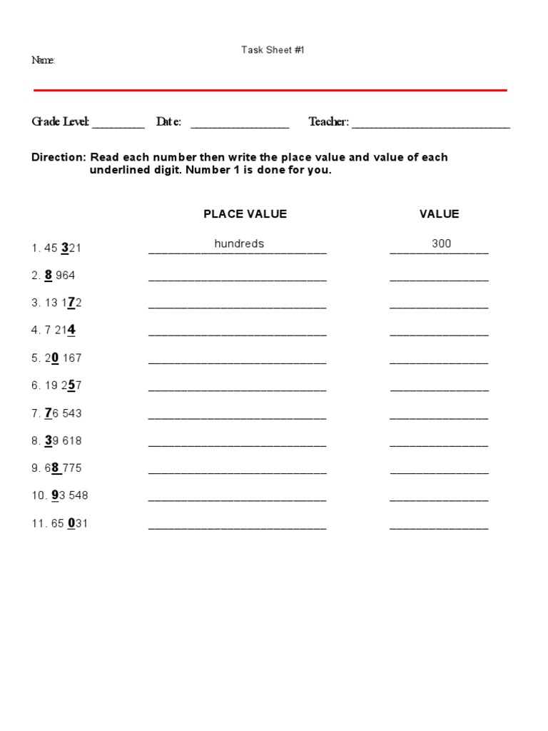 Grade 3 Task Sheets 1 Day September 14 | PDF