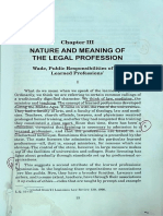 Nature and Meaning of the Legal Profession (Chapter III)
