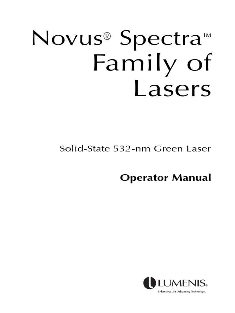 Lumenis Novus Spectra Operator Manual | PDF | Electromagnetic Radiation ...