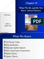 What We Do and Do Not Know About Finance: Fundamentals of Corporate Finance