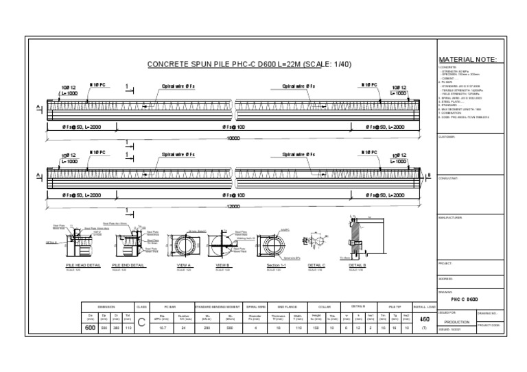 PHC Pile Model2 | PDF | Building Technology | Applied And ...