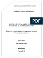 Orientaciones para La Elaboracion de Los Componentes de Un Diseno de Capacitacion