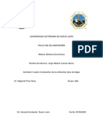 Cuadro Comparativo de Los Diferentes Tipos de Algas