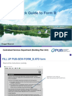Quick Guide To Form B: Centralised Services Department (Building Plan Unit)