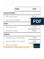 Calendario Elecciones Asociación 2021