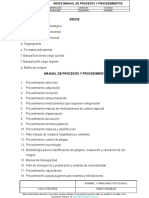 Indice Manual de Procesos y Procedimiento