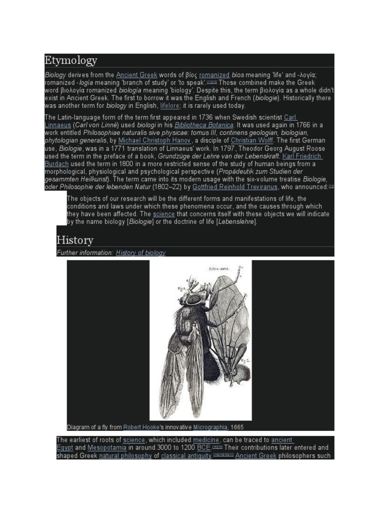 Etymology Biology Derives From The PDF Biology Evolution