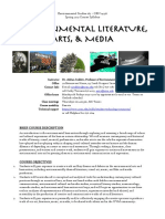 Environmental Literature, Arts, & Media: Environmental Studies 165 CRN 14236 Spring 2021 Course Syllabus