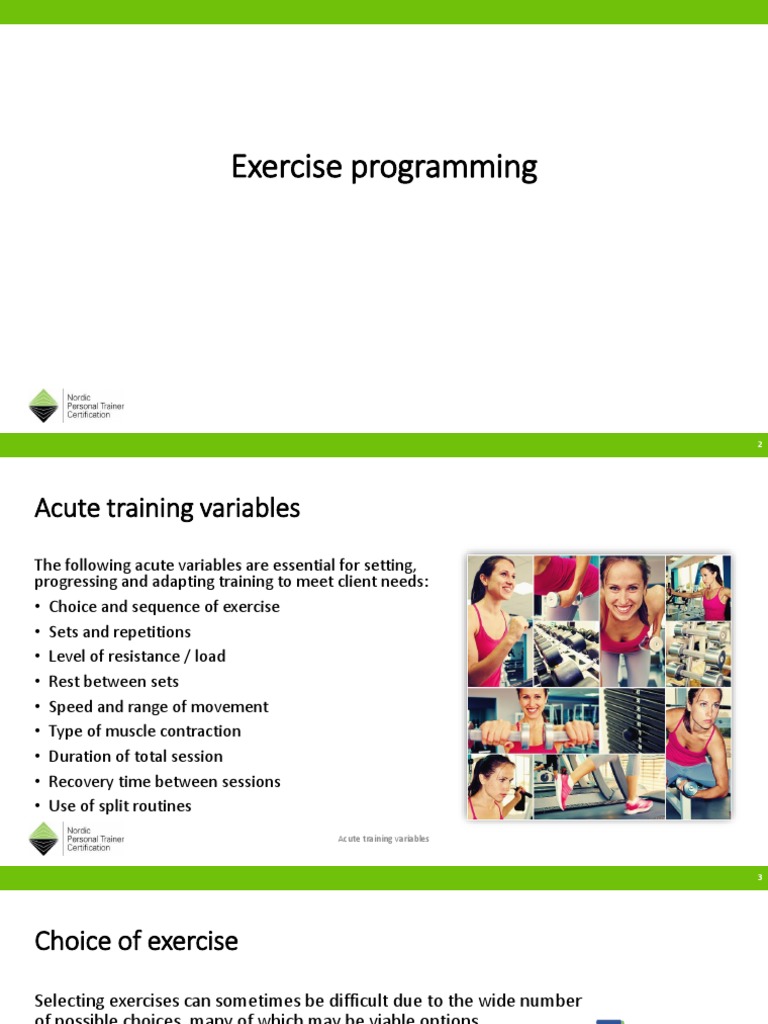Exercise Programming | PDF | Strength Training | Recreation