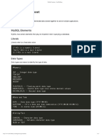 MySQL Cheatsheet - CodeWithHarry