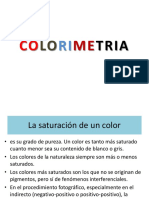 La saturación y percepción del color en