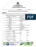 Department of Education Bagbag Solsona National High School: I. Multiple Choice