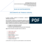 Análisis de Instrumentos Trabajo Grupal