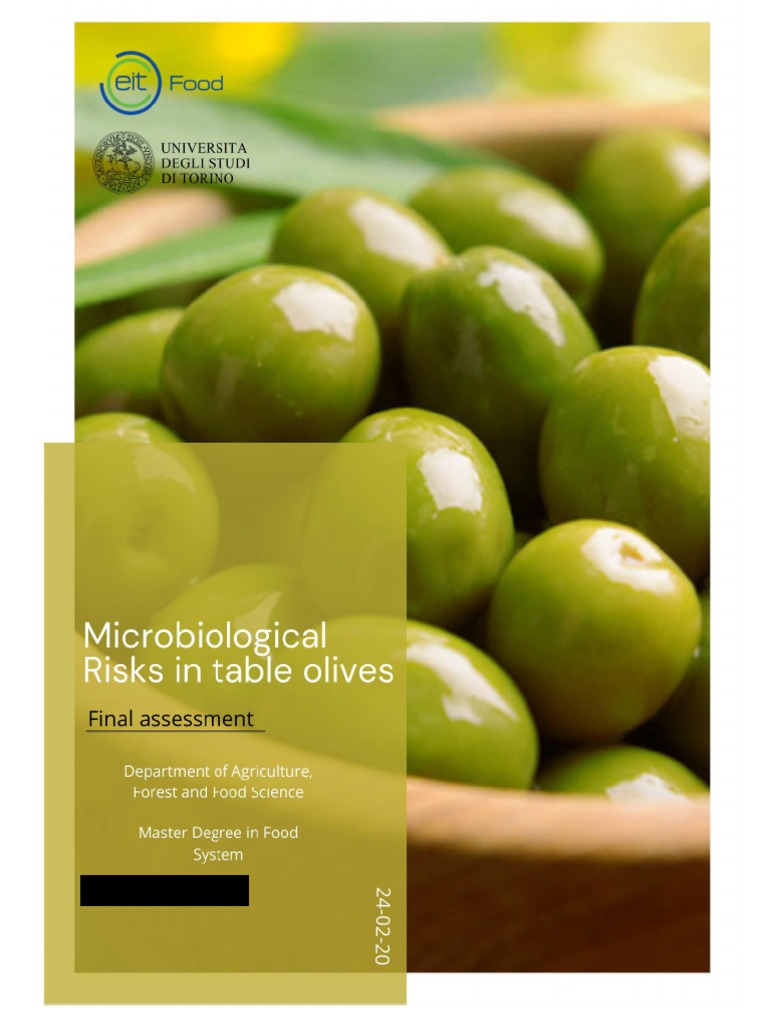 Microbiological Safety in Table Olives | PDF | Olive | Foods