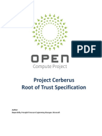 Project Cerberus Root of Trust Specification: Author: Bryan Kelly, Principle Firmware Engineering Manager, Microsoft