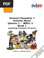 General Chemistry 1 Activity Sheet Quarter 1 - MELC 3 Week 1