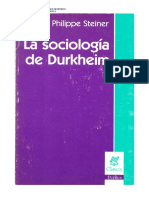 Steiner, La Sociología de Durkheim