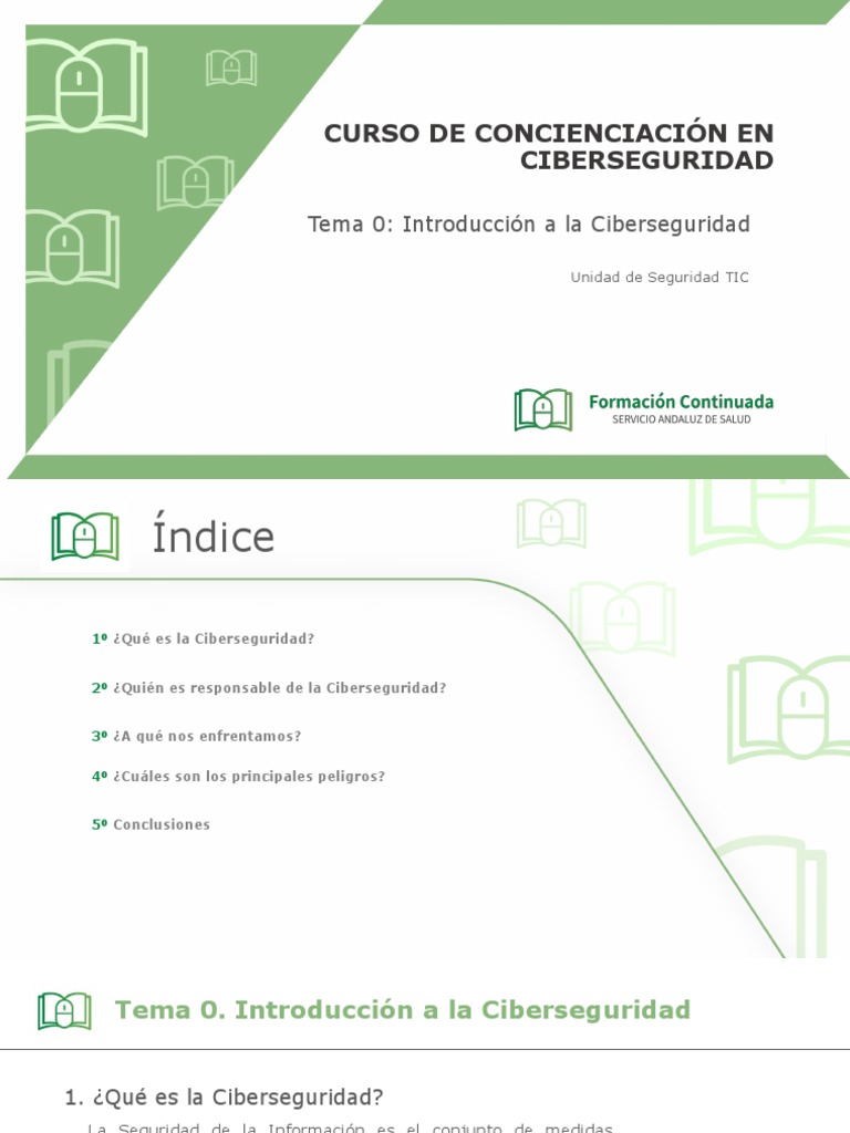 Tema 0 Introduccion A La Ciberseguridad Pdf Seguridad La